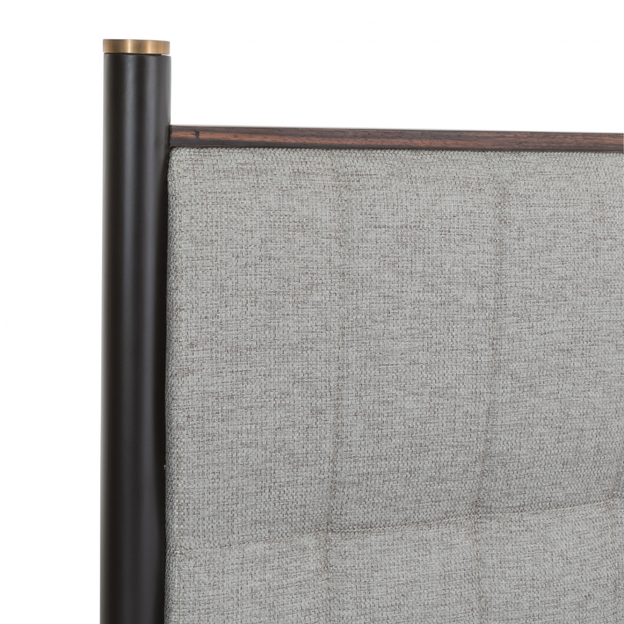 Bali Ebony Brown & Grey Fabric Kingsize Bedframe